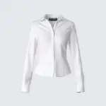 Fitted button shirt with wide cuff