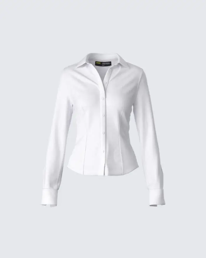 Fitted button shirt with wide cuff